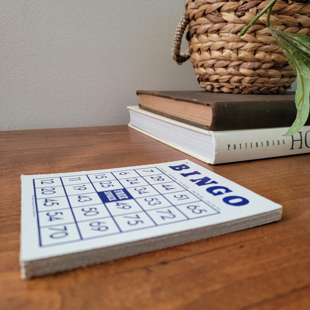 Vintage 1960's Bingo Cards Whitman Publishing Company Lot Of 15 Blue & Cream - Picture 4 of 10